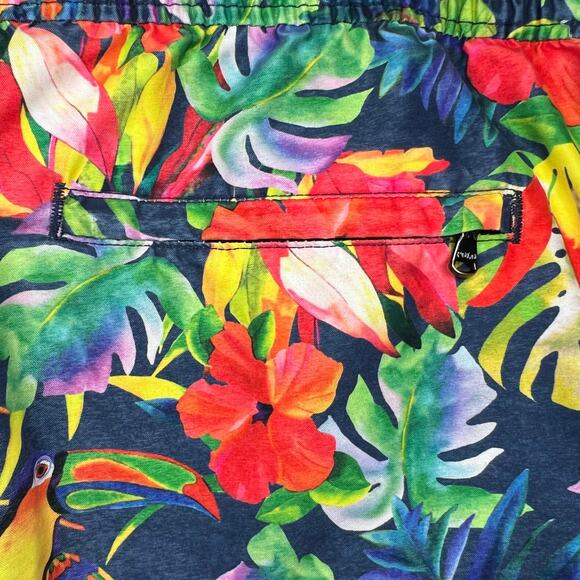 Polo Ralph Lauren Men's 7-1/4 Inch Classic-Fit Swim Trunks Tropical Parrots Sz M - Picture 7 of 14